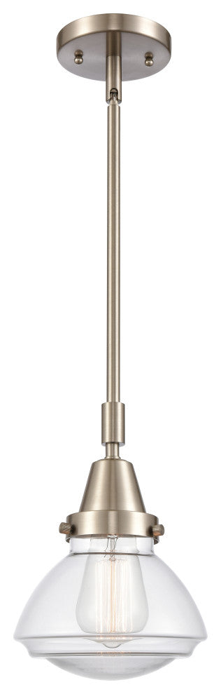 Innovations 447-1S-SN-G322 Olean 1 Light Mini Pendant, Brushed Satin Nickel