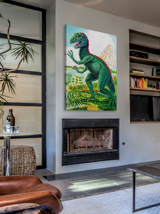 "Ceratosaurus" Painting Print on Canvas by Curtis