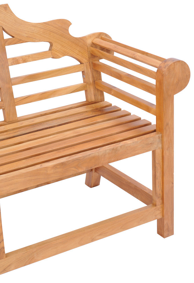 Teak Wood Lutyens Outdoor Patio Double Bench made from Solid A-Grade Teak Wood