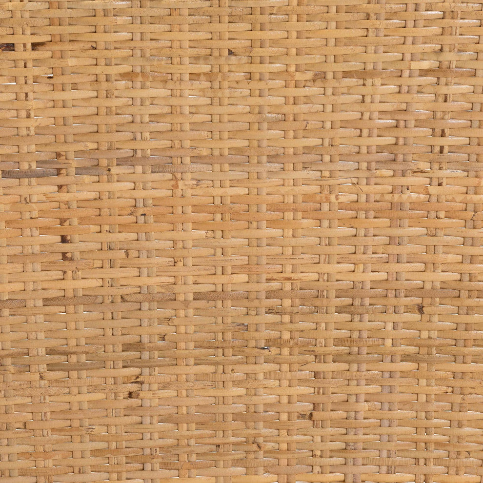 Ansa Natural Rattan & Mahogany Counter Stool