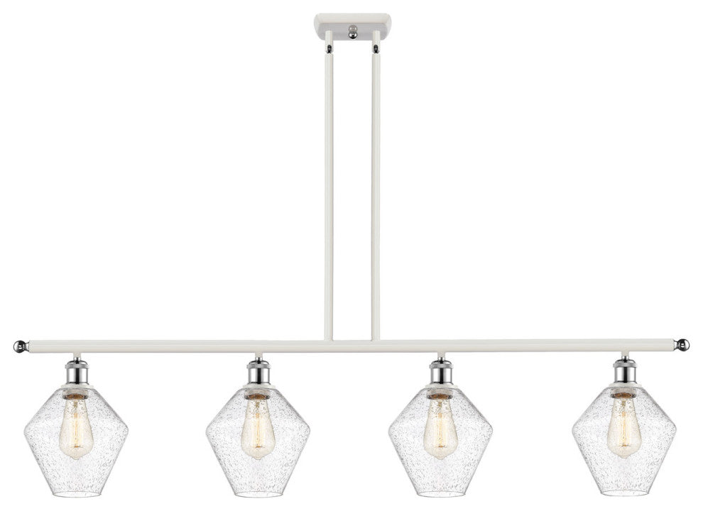 Innovations 516-4I-WPC-G654-8 4-Light Island Light, White, Polished Chrome