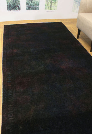 Vintage Distressed Overdyed Adeem Purple Runner, 4'9x9'10