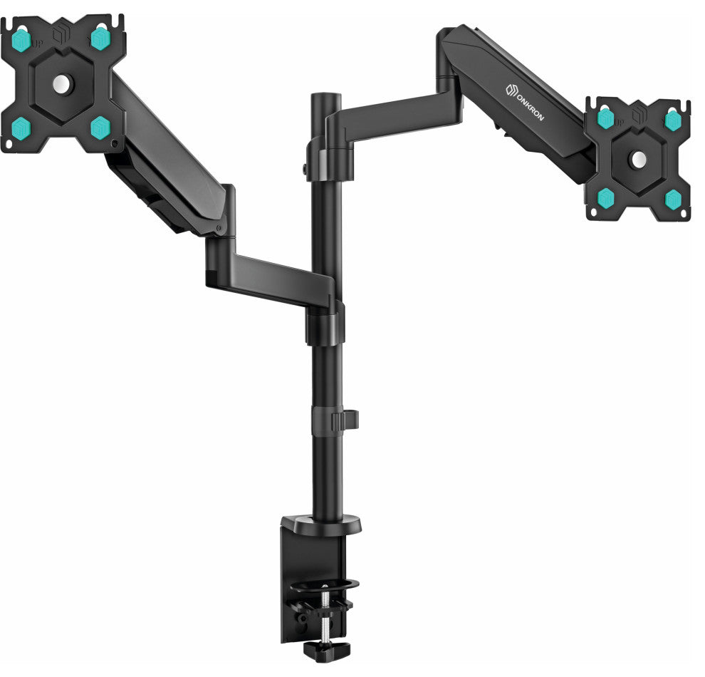 ONKRON Dual Monitor Mount for 13 - 32 Inch Screens up to 17.6 lbs - G140 Black