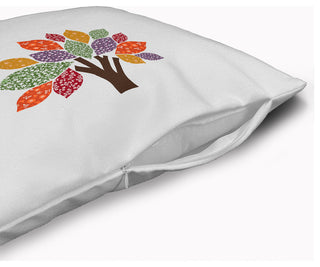 Printed Quilt Tree Accent Pillow With Removable Insert, Scallion, 18"x18"