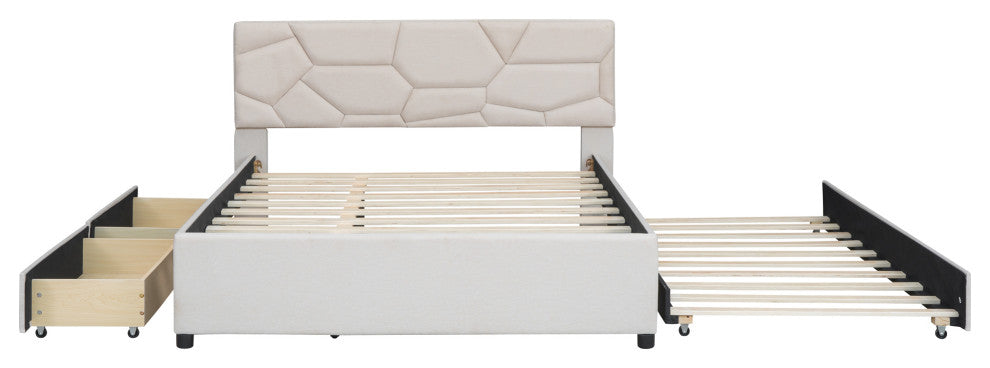 Gewnee Queen Size Upholstered Platform Bed in