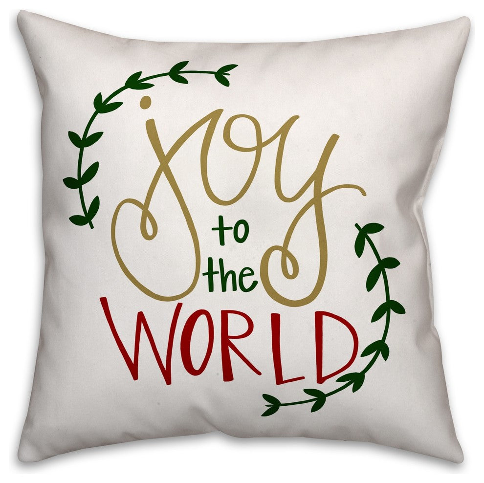 Joy to the World 16x16 Spun Poly Pillow