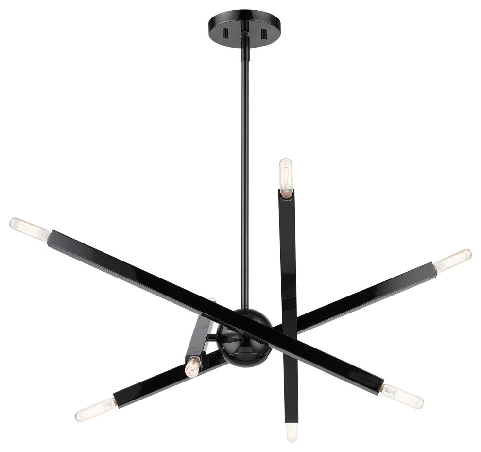 Black Chrome Modern, Urban, Sputnik, Dynamic, Timeless Chandelier