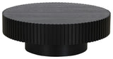 Modrest Pierre Modern Black Ash Large Round Coffee Table