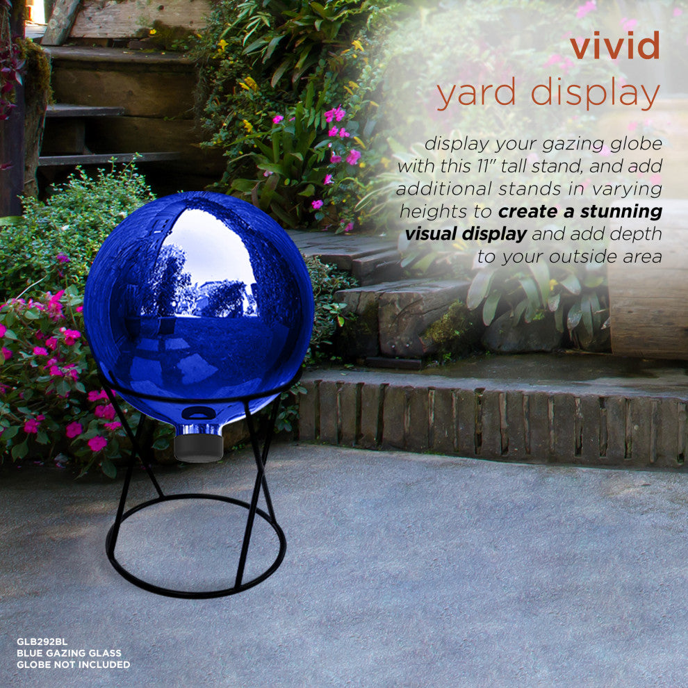 11" Tall Indoor/Outdoor Metal Gazing Globe Display Stand