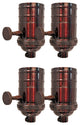 Royal Designs, Inc. On/Off Turn Knob Lamp Socket, Oil Rubbed Bronze, Set of 4