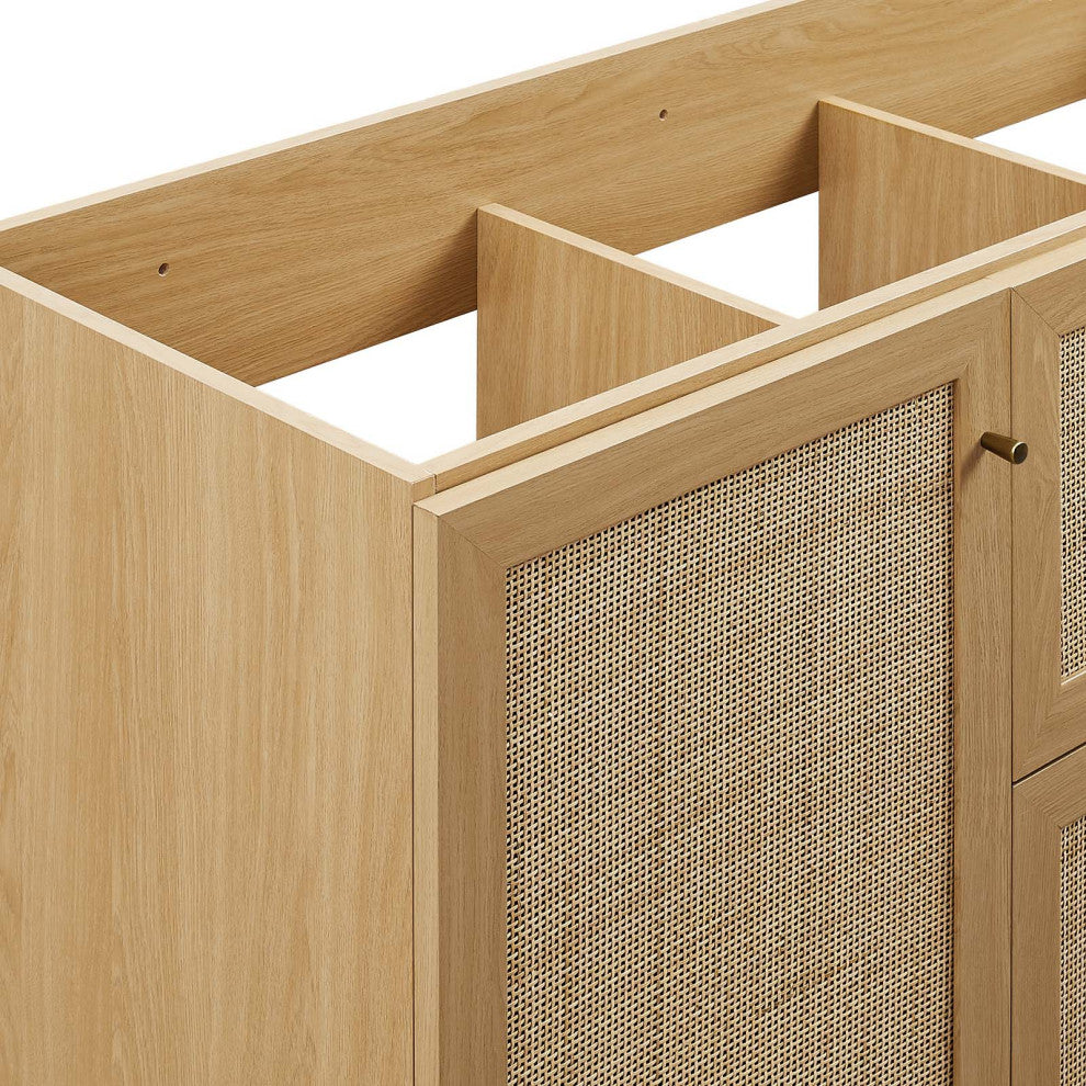 Soma 48" Single or Double Sink Compatible Bathroom Vanity Cabinet - Oak