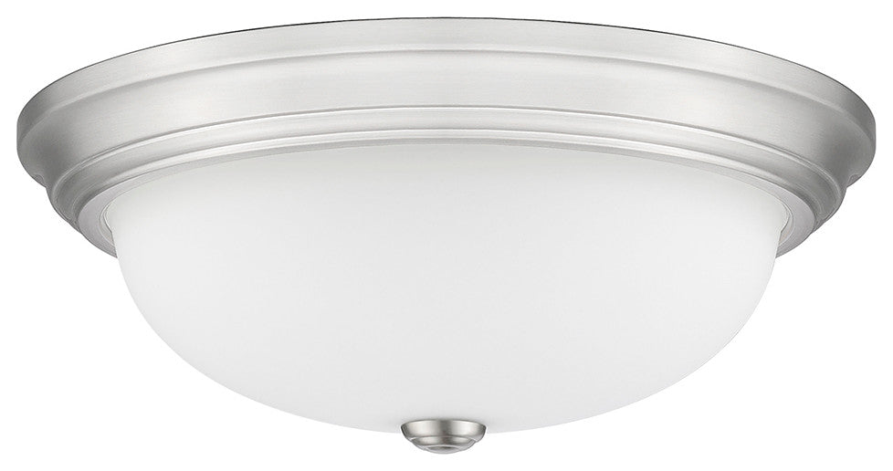 3 Light 15" Brushed Nickel Flushmount