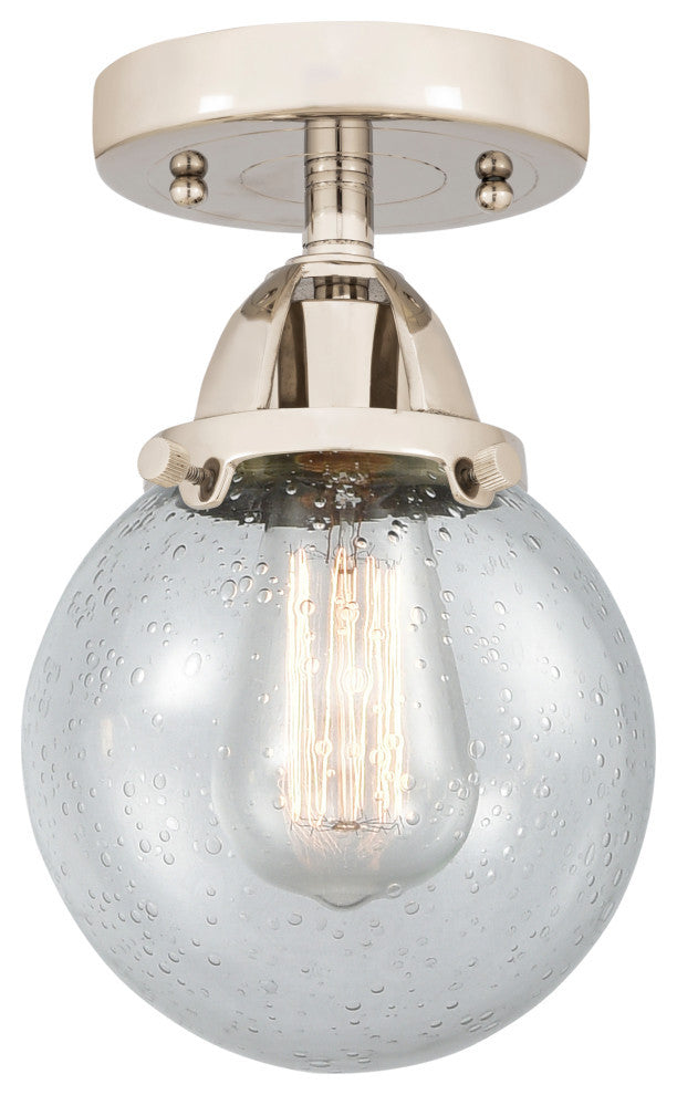 Beacon Semi-Flush Mount, Polished Nickel, Seedy, Seedy