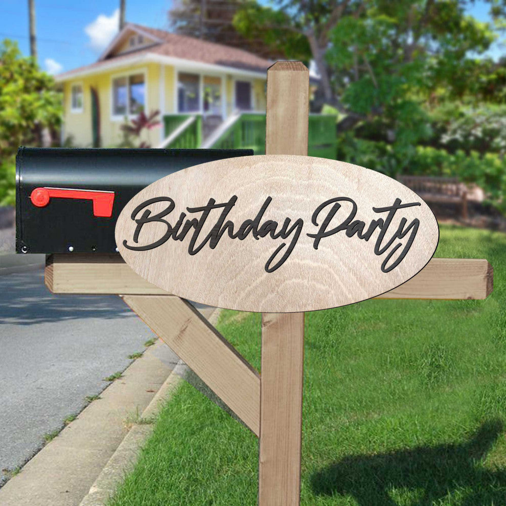 Birthday Party Sign Birch Wood Sign Party Decorations