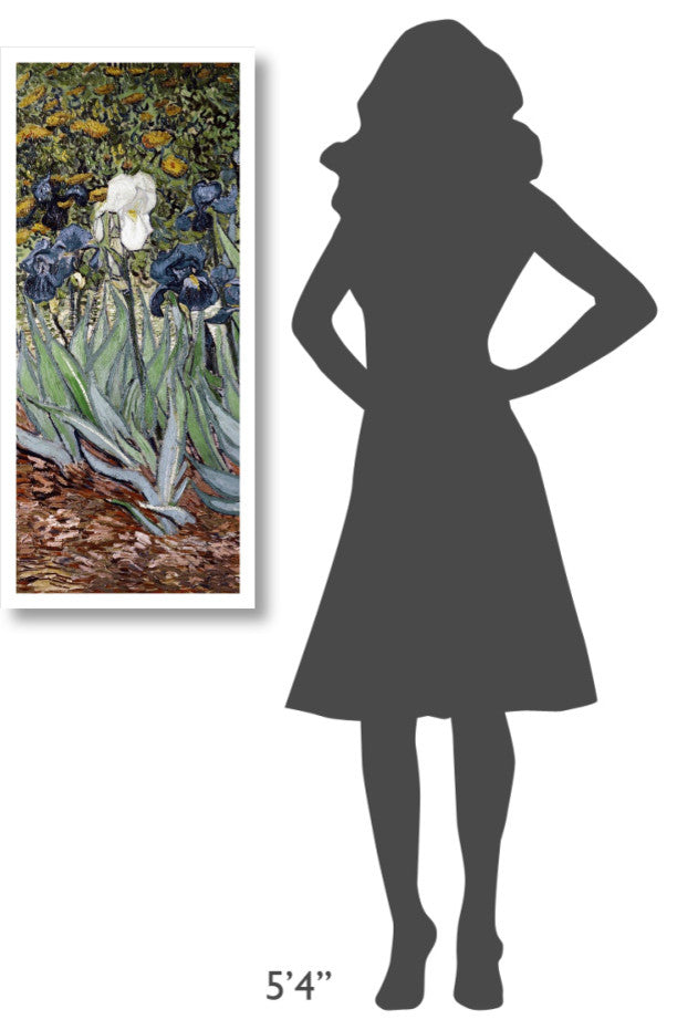 "Irises (left)" Digital Paper Print by Vincent van Gogh, 17"x38"