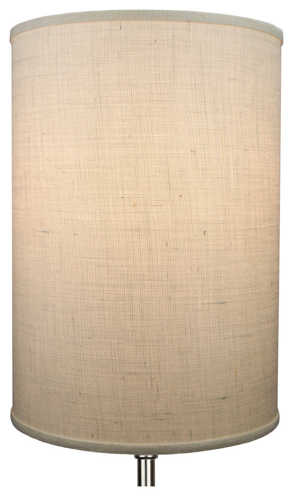 Fenchel Shades 14"x14"x20" Spider Attachment Drum Lamp Shade, Burlap Off W