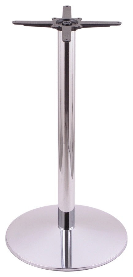 Holland Bar Stool 214 Chrome Cast Iron Bar H Base, 22'