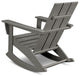 POLYWOOD Modern Adirondack Rocking Chair, Mahogany