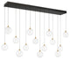 Iissa 14L 72" Gold Clear Chandelier