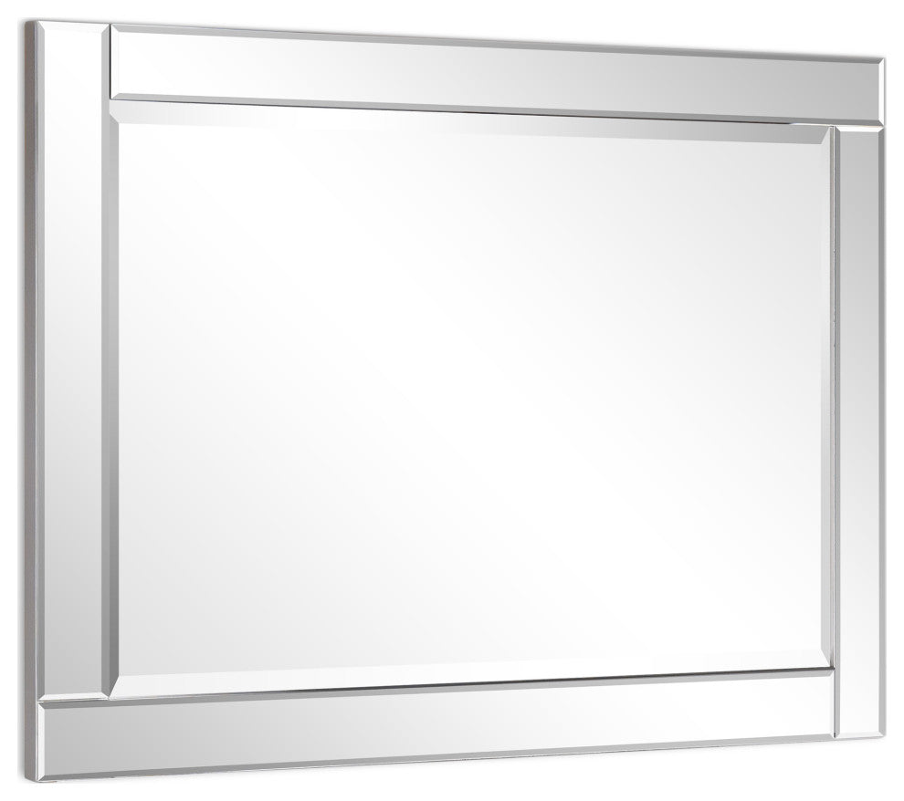 Modern Beveled Wall Mirror, 30"x40"