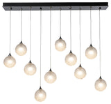 Fritz Globe 10-Light Pendant - Black - Frosted Glass - Standard