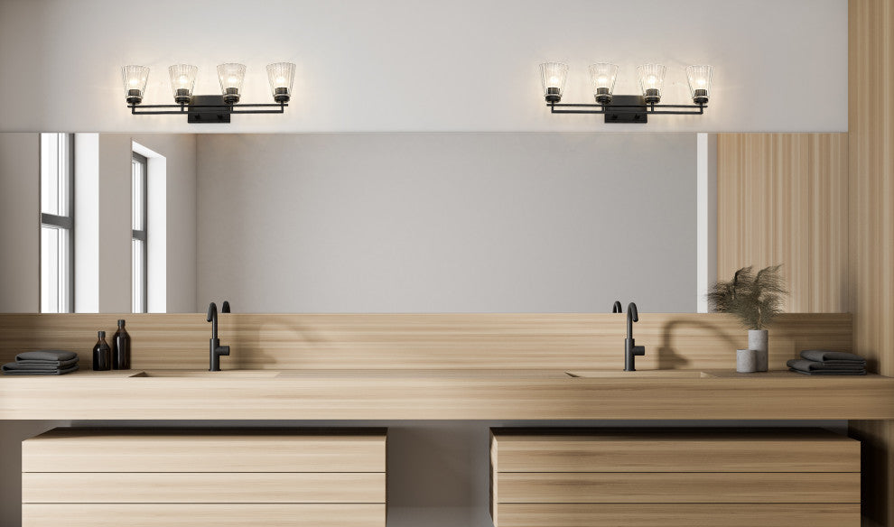 Z-LITE 4-Light Vanity, Matte Black