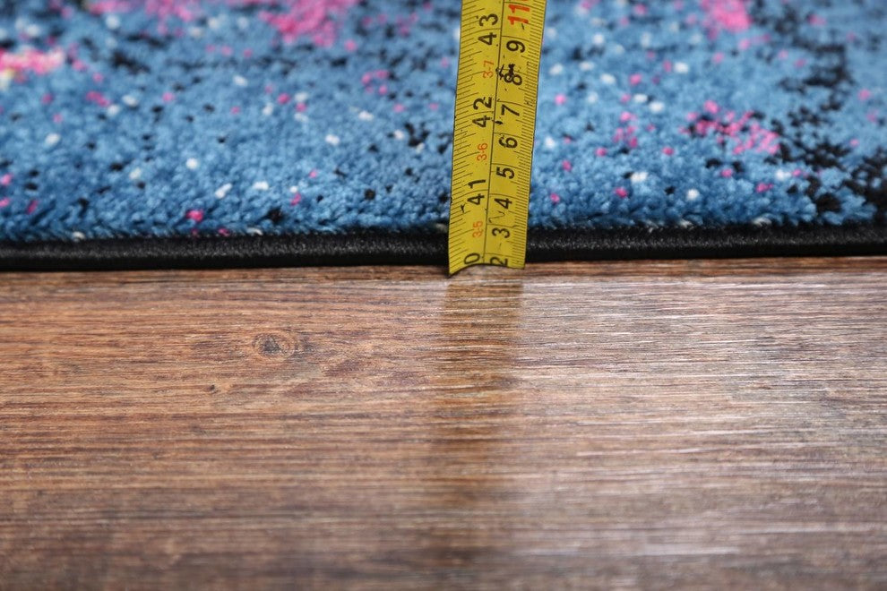 Agra Abstract Oriental Artistic Print Area Rug, Multi, 5x8'