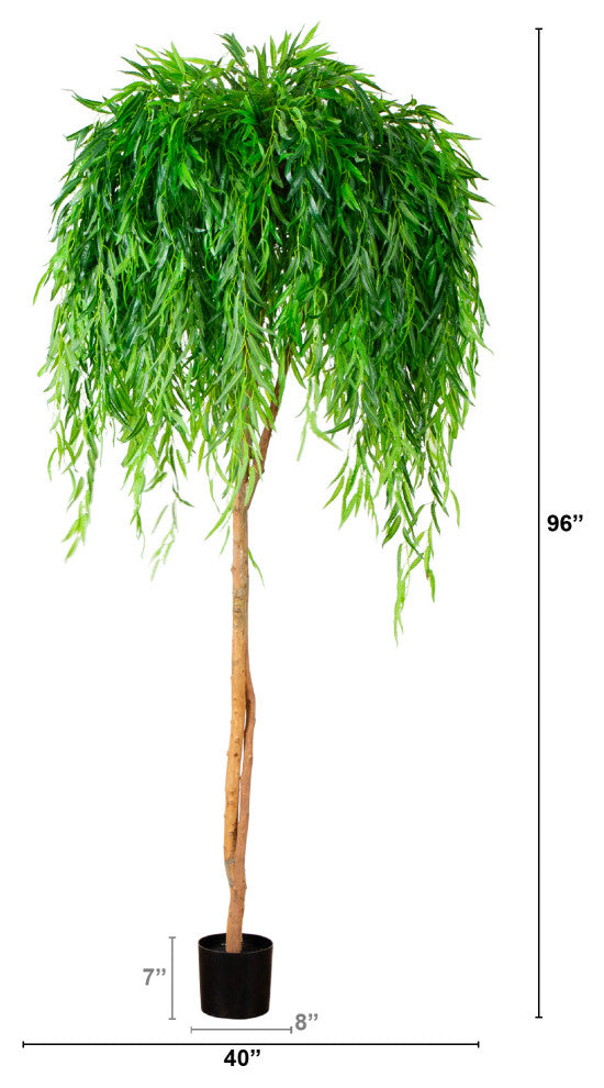 8ft. Willow Artificial Tree, Real Touch