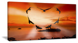 "Crow Heart at Sunset" Digital Canvas Print, 40"x20"