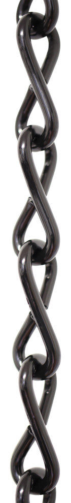 Steel Single Jack Basket Chain, 3 Sizes, 3', Black, U25