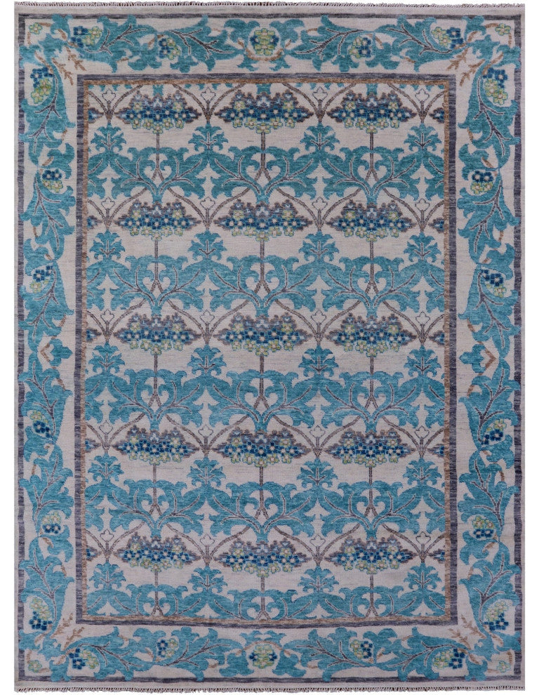 Hand-Knotted  William Morris Wool Rug 9' 3" X 12' 4" - Q15641