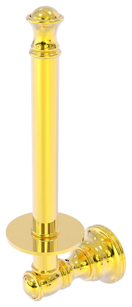 Carolina Upright Toilet Paper Holder, Polished Brass
