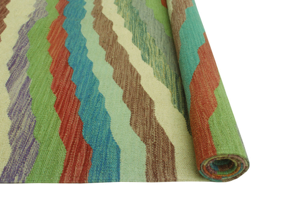 Winchester Flatweave Pernel Ivory/Blue Rug, 8'2 x 9'6