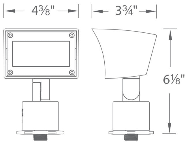 Flood-Light LED 120V Adjustable Output 3000K, Black