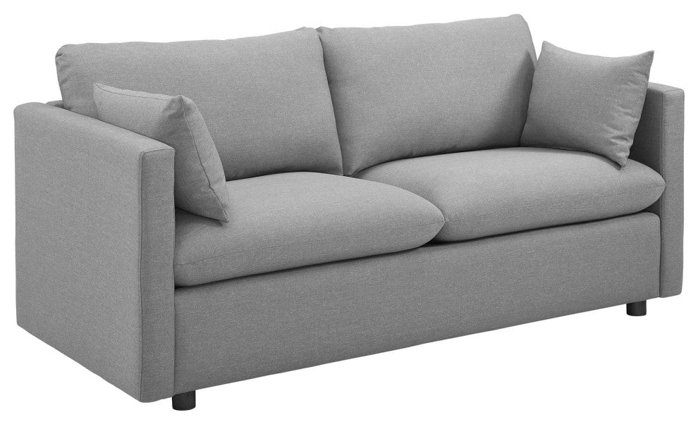 Activate 3 Piece Upholstered Fabric Set Light Gray