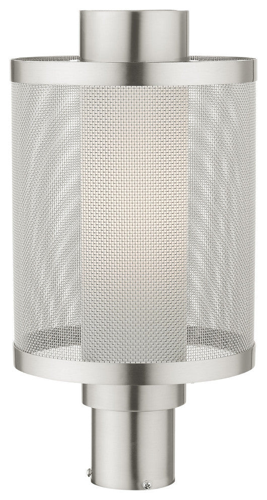 Livex Lighting Nottingham 1 Light Brushed Nickel Large Outdoor Post Top Lantern