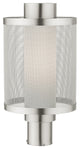 Livex Lighting Nottingham 1 Light Brushed Nickel Large Outdoor Post Top Lantern
