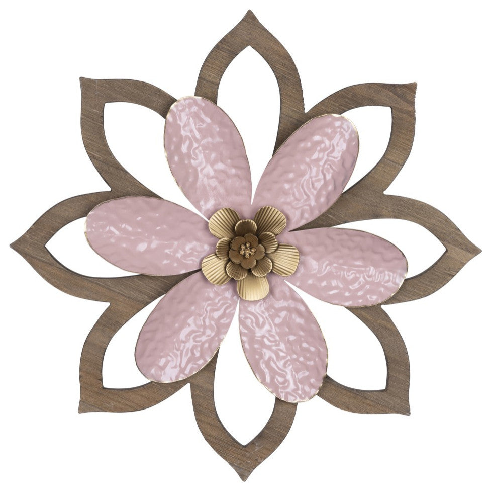 Pink Layered Floral Wall D"cor