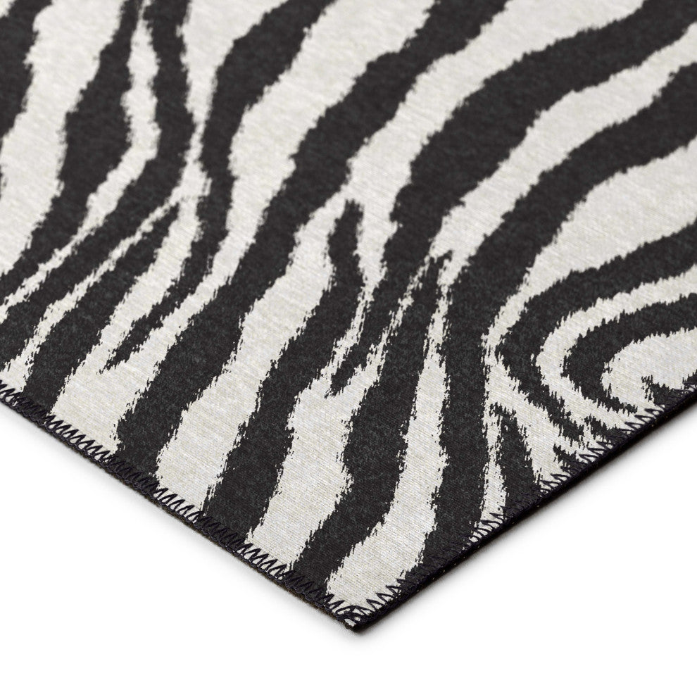 Indoor/Outdoor Mali ML1 Ivory Machine Washable 5' x 7'6" Rug