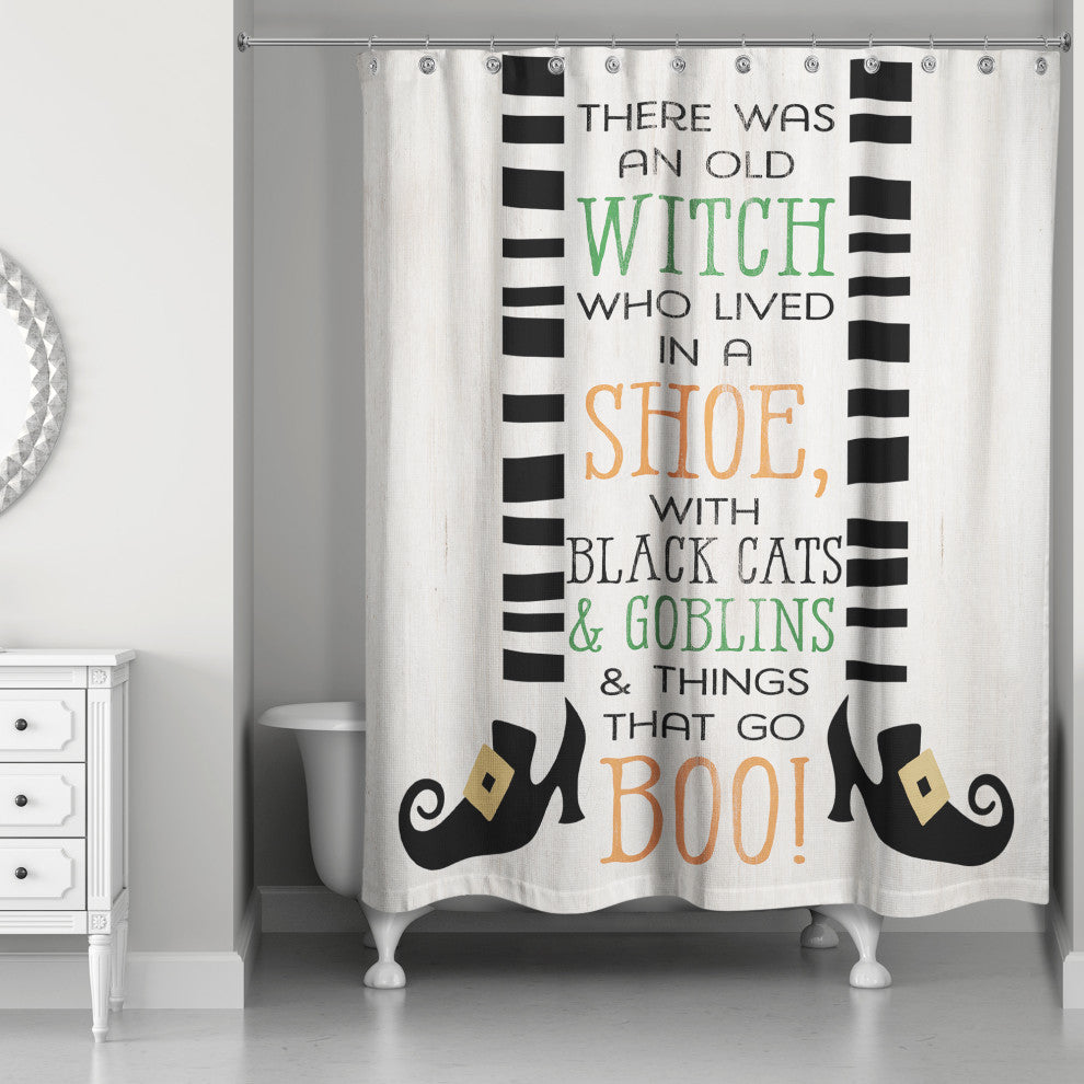 There was an Old Witch 71x74 Shower Curtain