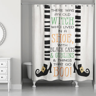 There was an Old Witch 71x74 Shower Curtain