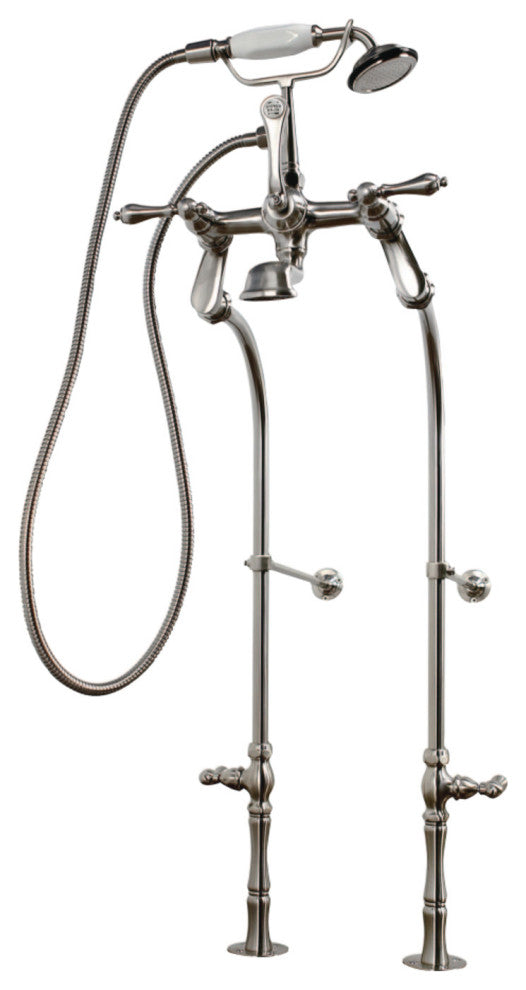 CCK103T8 Freestanding Tub Faucet Package With Supply Line, Brushed Nickel