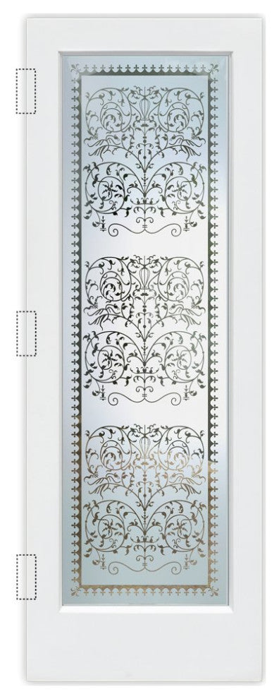 Pantry Door - Victorian Lace - Primed - 24" x 96" - Book/Slab Door
