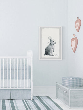 "Melancholy Bunny" Framed Painting Print, 20"x30"