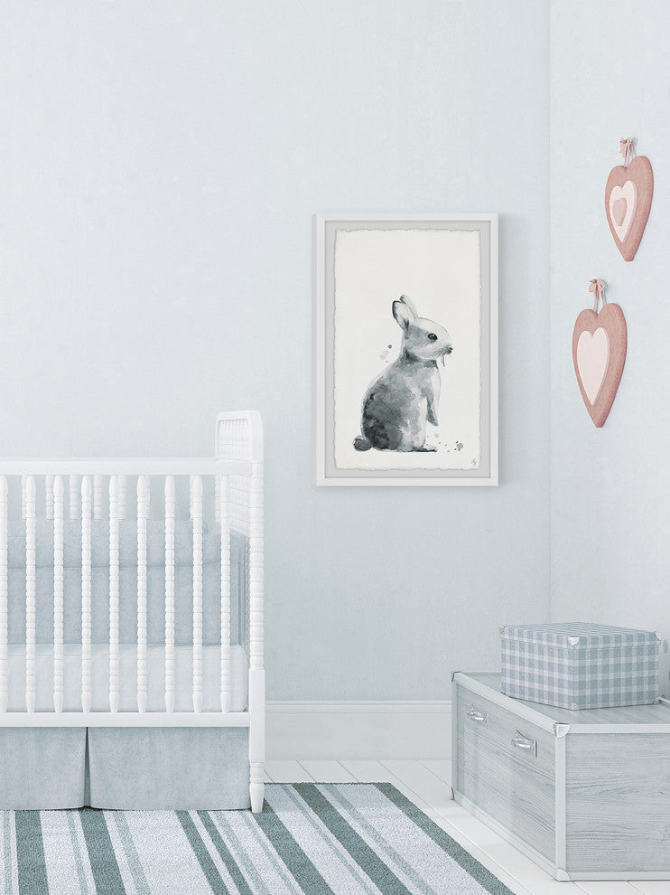 "Melancholy Bunny" Framed Painting Print, 20"x30"