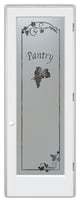 Pantry Door - Grape Cluster Grape Ivy - Primed - 28" x 84" - Knob on Left -...