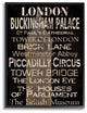 London Landmark Typography Wall Art, 11x14, Framed Giclee Texturized