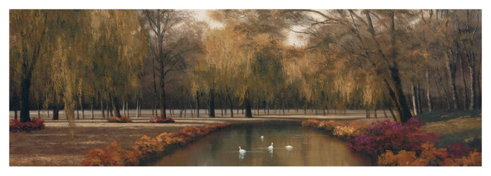 "Weeping Willow Panel" Digital Paper Print by Diane Romanello, 38"x14"