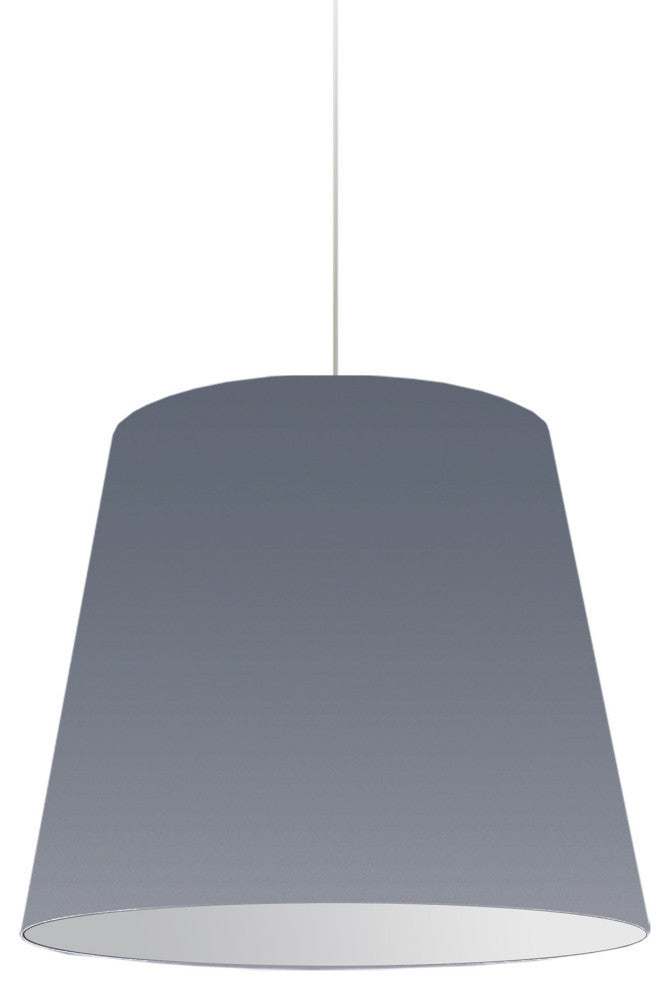 1 Light Oversized Drum Pendant Medium Grey Shade
