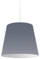 1 Light Oversized Drum Pendant Medium Grey Shade